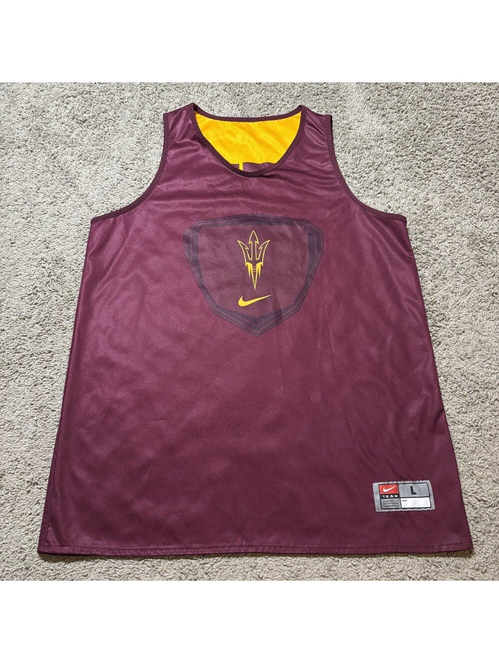 Nike Arizona State Sun Devils Reversible Practice Jersey Mens Large ASU